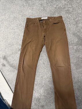 Men's Brown Straight-Leg Pants